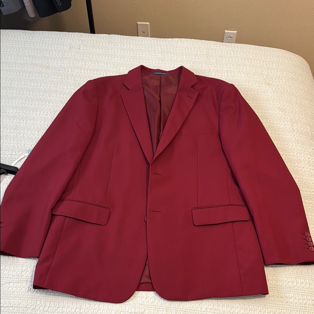 Men's Red Suit Jacket and Pants